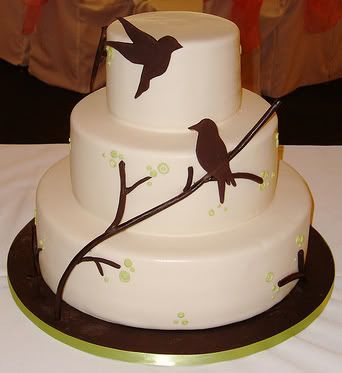 Silhouette wedding cake unique bird wedding cake silhouette