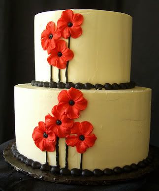 Black Red Wedding Cake a fun bold and vibrant cake