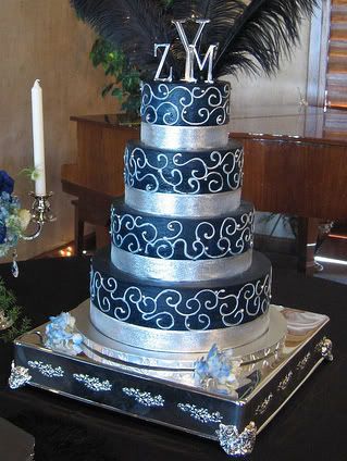 Blue and Silver Wedding Cake the right choose for your wedding cake