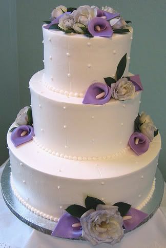 Purple Calla Lily Wedding Cake the calla lily made from gum paste