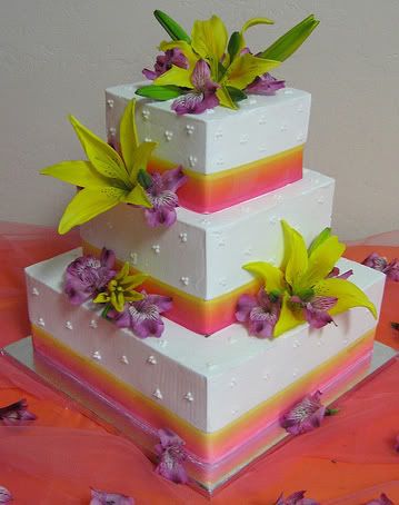 Orchids are especially good at decorating cakes and great results can be 