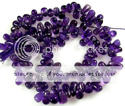 AFRICAN AMETHYST SMOOTH TEARDROP 100 BEADS 14 Z34  