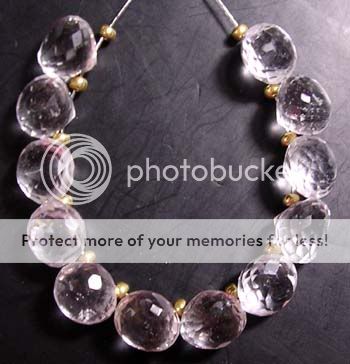 white crystal quartz faceted onion briolette beads the winner will 