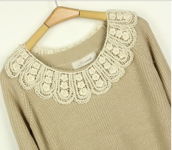 New Fashion Korea Sweet pearl detachable collar necklace Beige