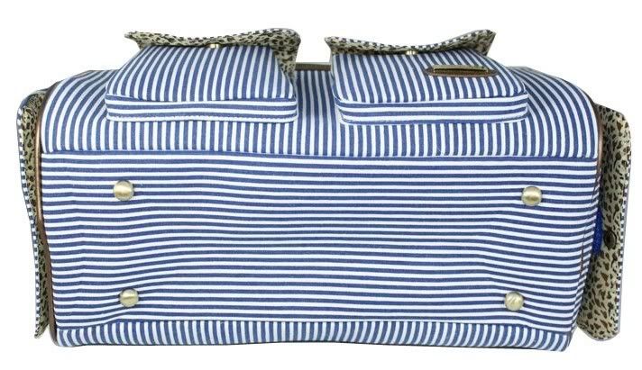 Petcare Pet Dog Cat Tote Bag Carrier Stripe Blue M  